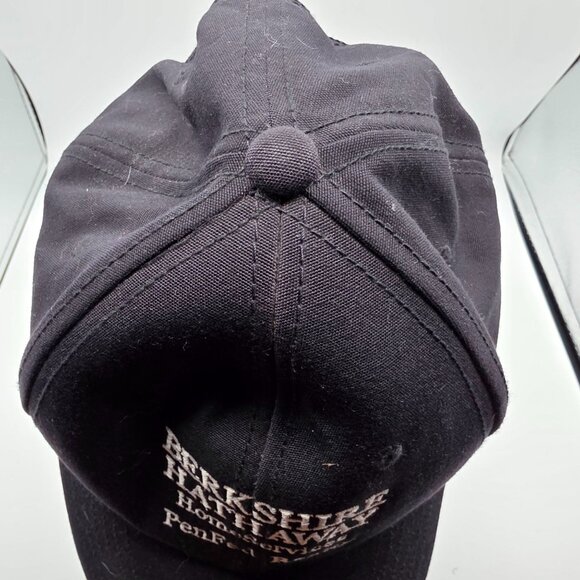 The North Face Berkshire Hathaway Adults Black Adjustable Baseball Hat Cap - Picture 9 of 10